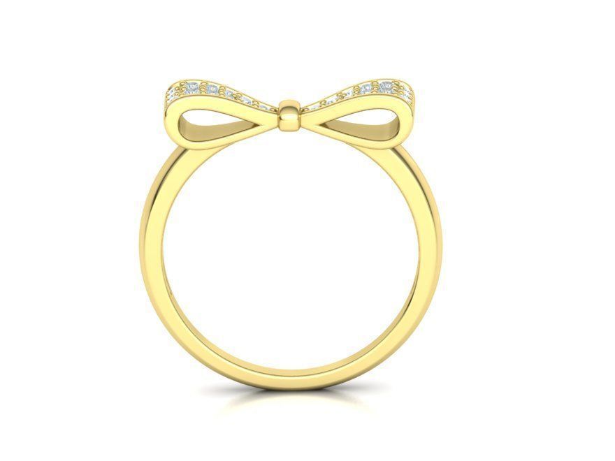 Bow Knot Diamond Fashion ring 3dmodel 3D print model_21
