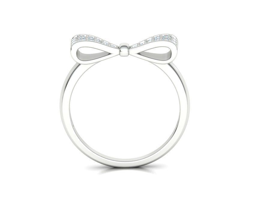 Bow Knot Diamond Fashion ring 3dmodel 3D print model_23