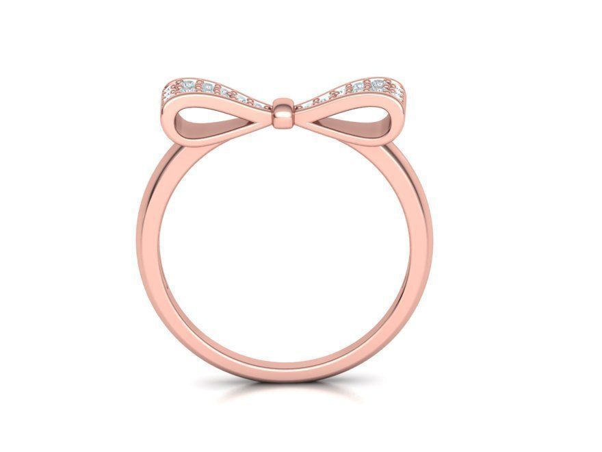 Bow Knot Diamond Fashion ring 3dmodel 3D print model_22