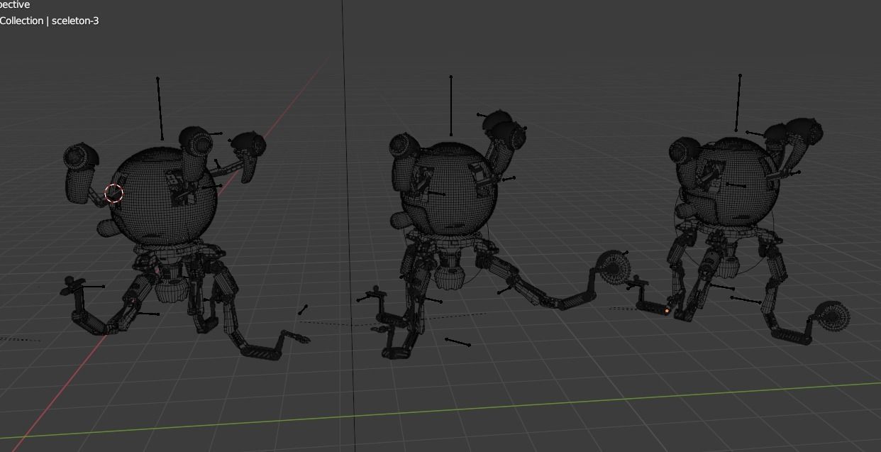 fallout Mr Handy Robot Rig 3D Low-poly 3D model_6