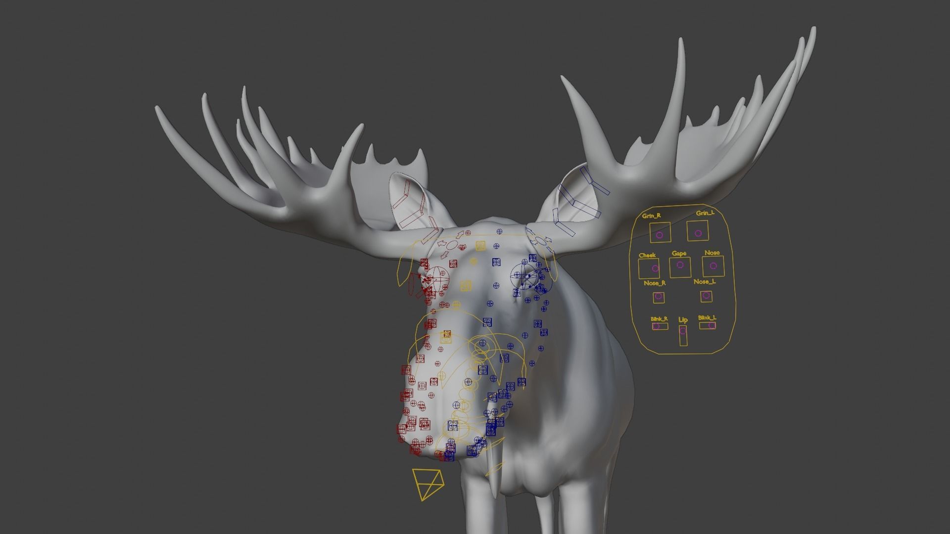 Moose Male Animated 3D model_17