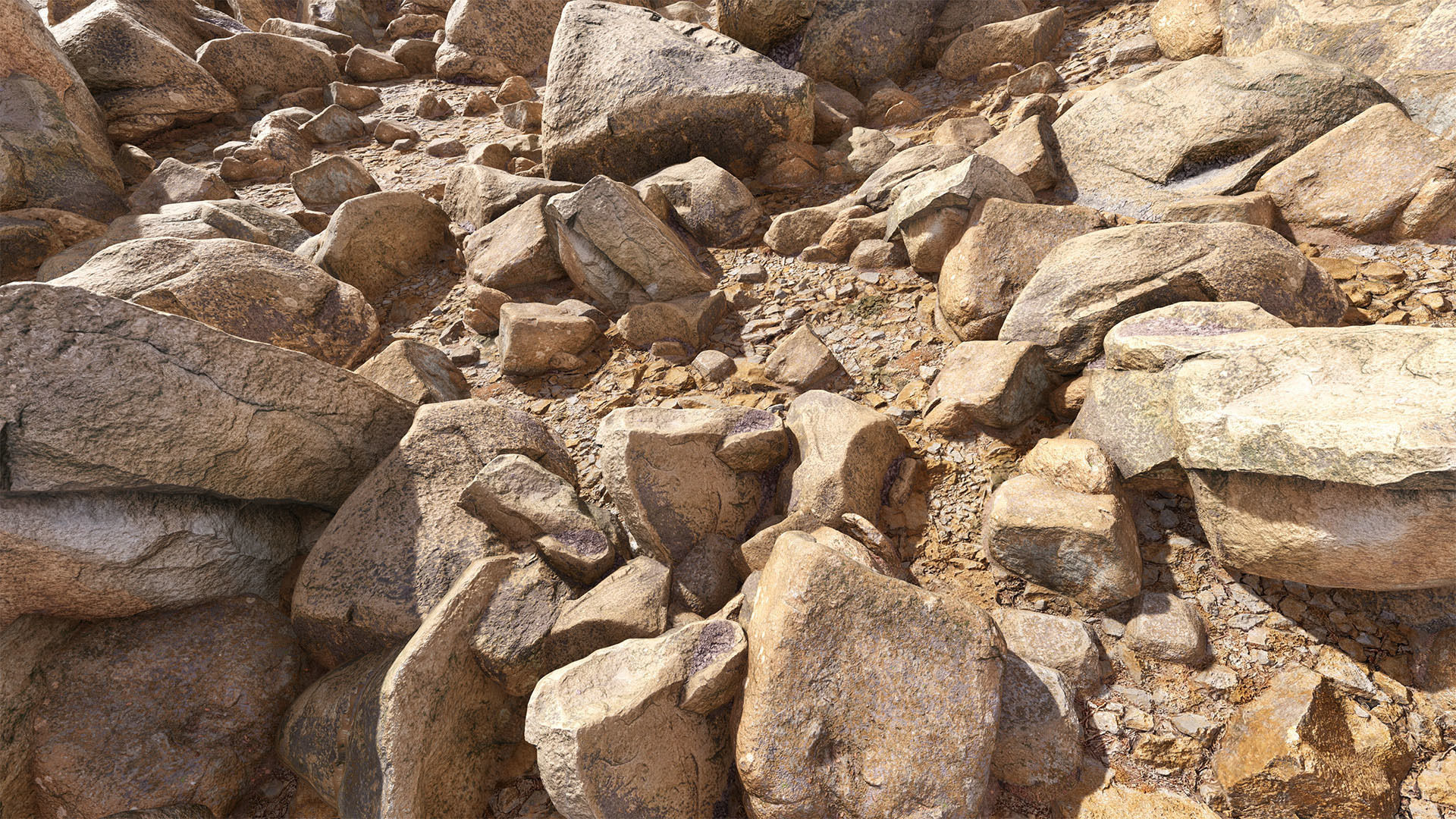 Rock stone boulder Scans - 3D PBR Low Poly Pack Low-poly 3D model_15