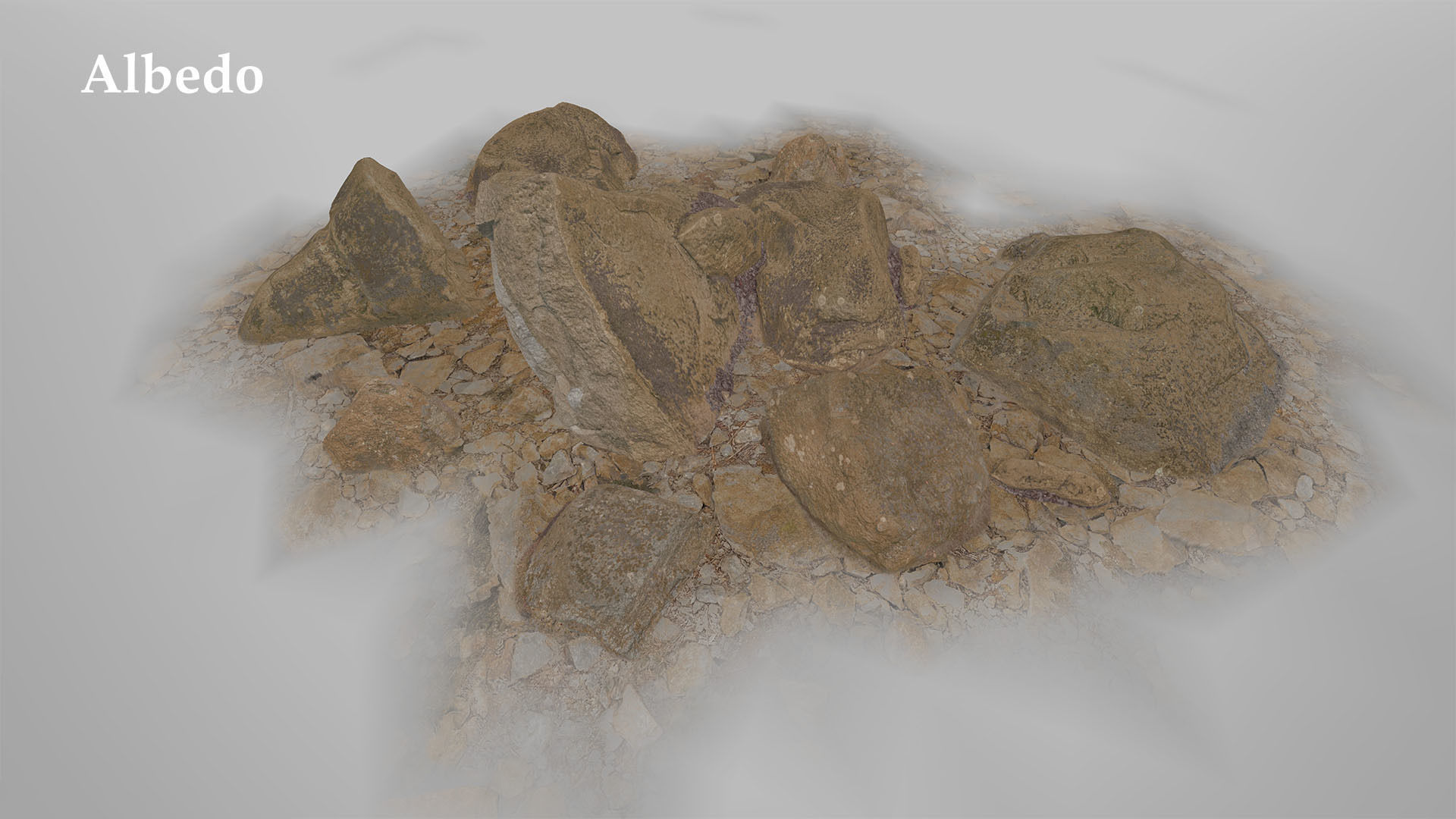 Rock stone boulder Scans - 3D PBR Low Poly Pack Low-poly 3D model_12