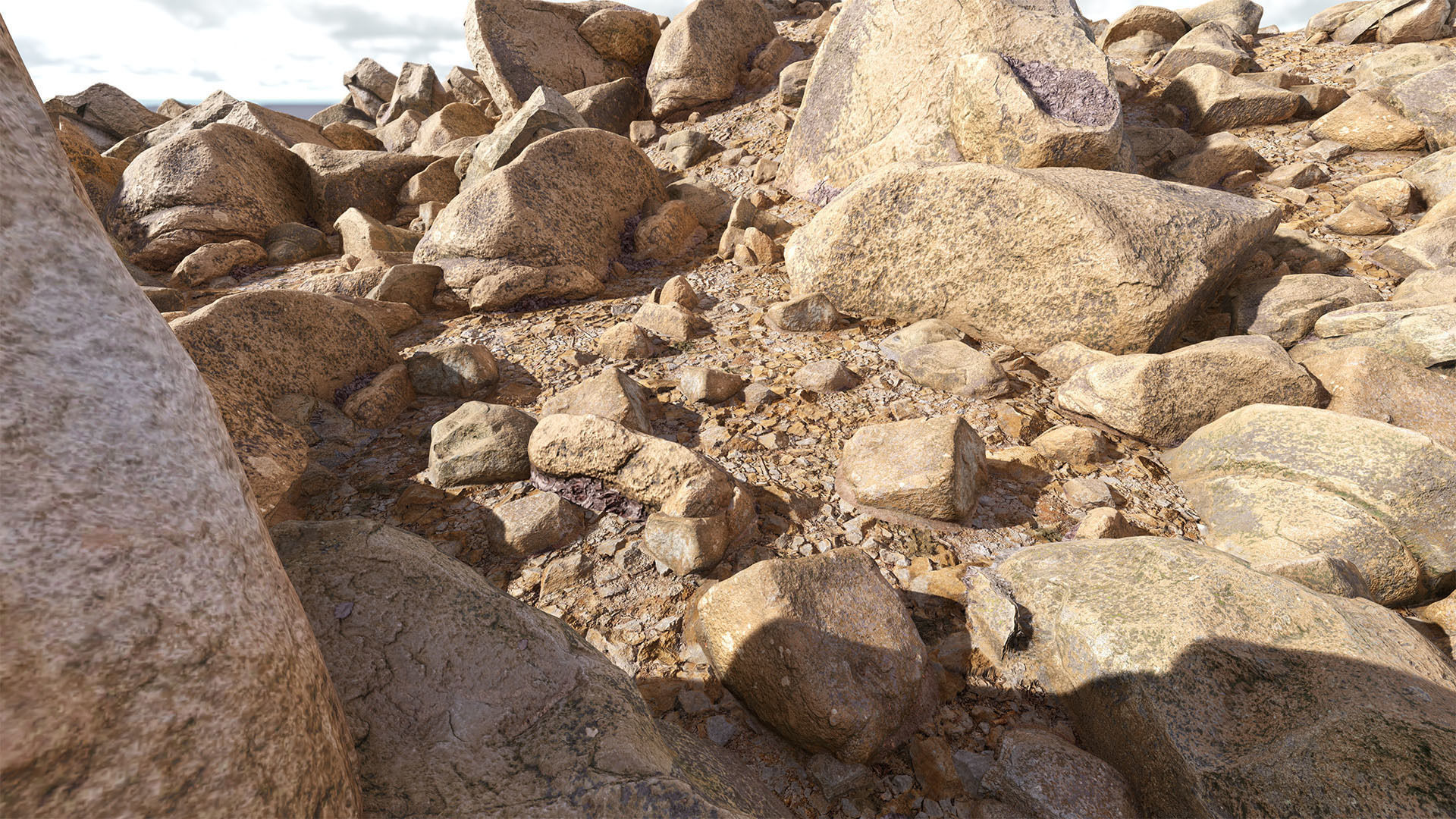 Rock stone boulder Scans - 3D PBR Low Poly Pack Low-poly 3D model_8