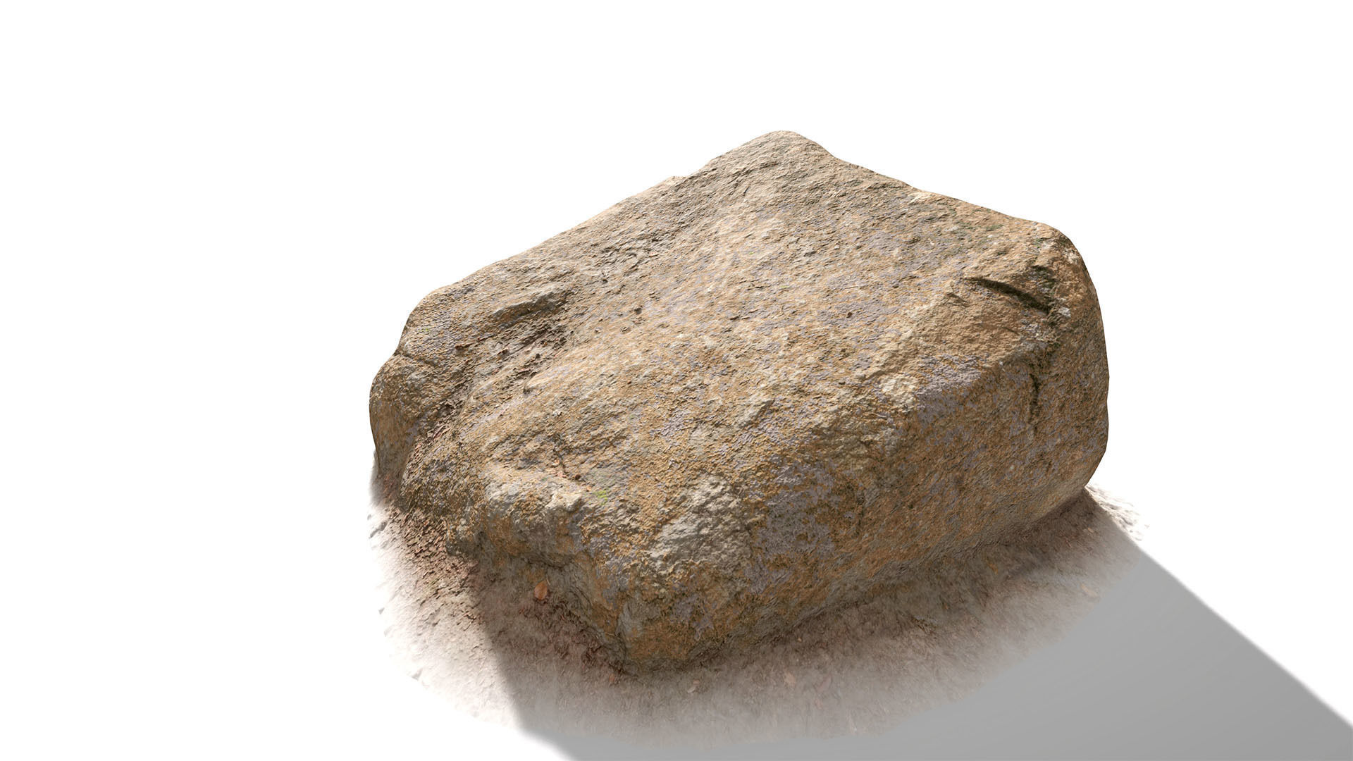 Rock stone boulder Scans - 3D PBR Low Poly Pack Low-poly 3D model_5