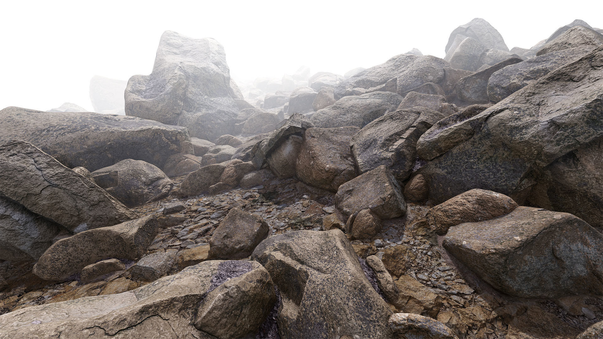 Rock stone boulder Scans - 3D PBR Low Poly Pack Low-poly 3D model_10