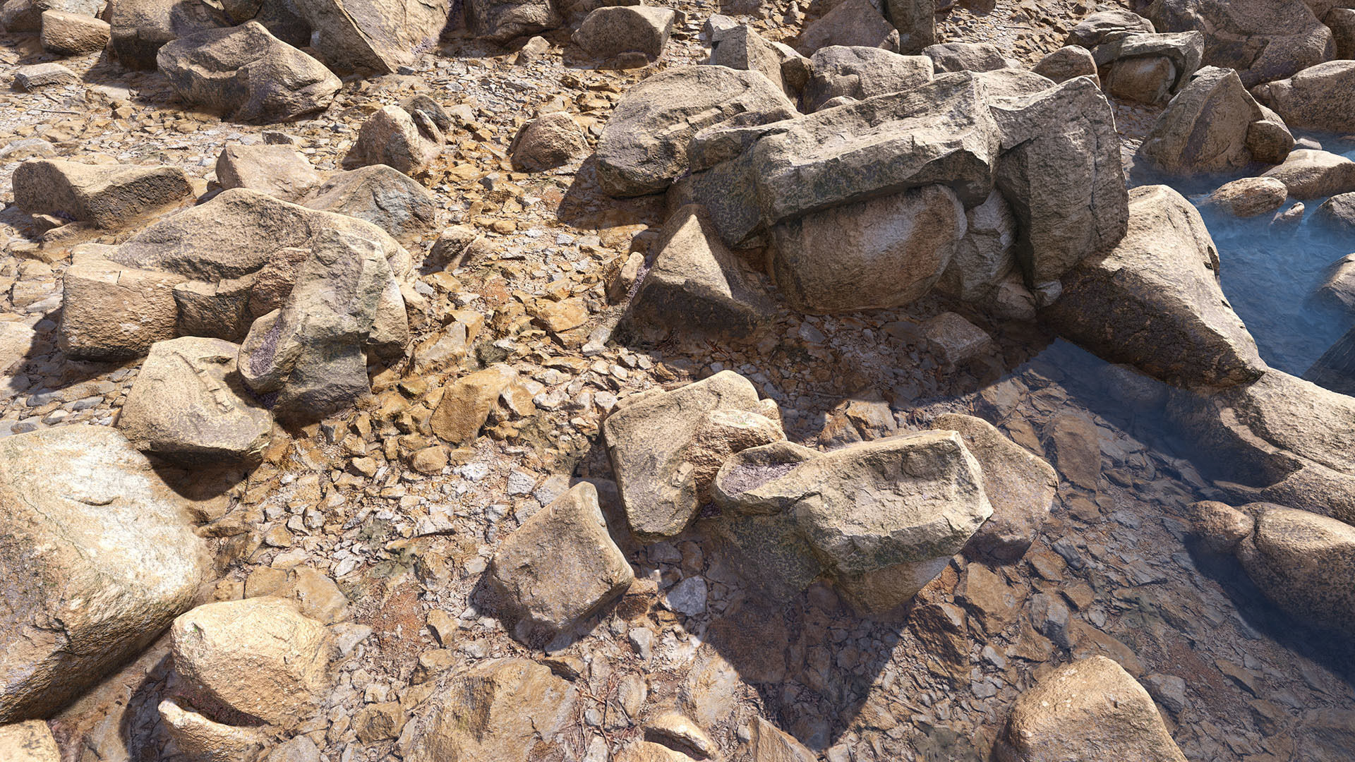 Rock stone boulder Scans - 3D PBR Low Poly Pack Low-poly 3D model_6