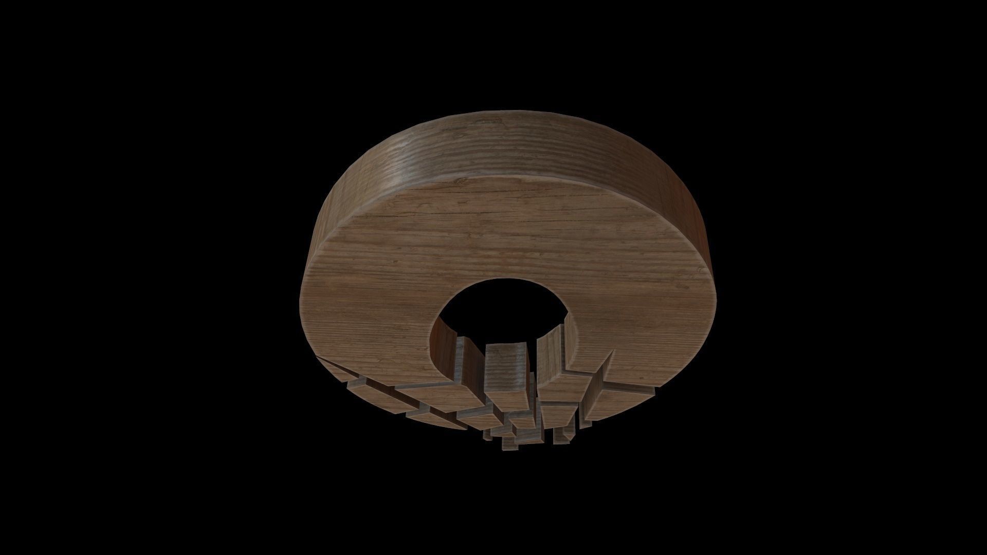 FONT-087 Letter O Low-poly 3D model_5