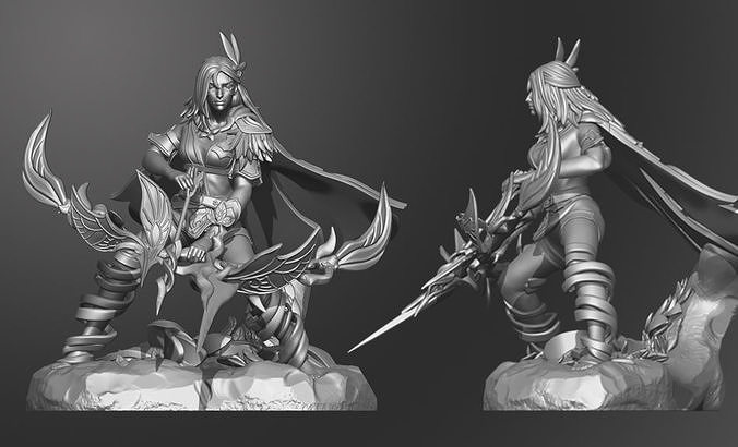 Windranger Dota2 ready for 3D printing 3D print model