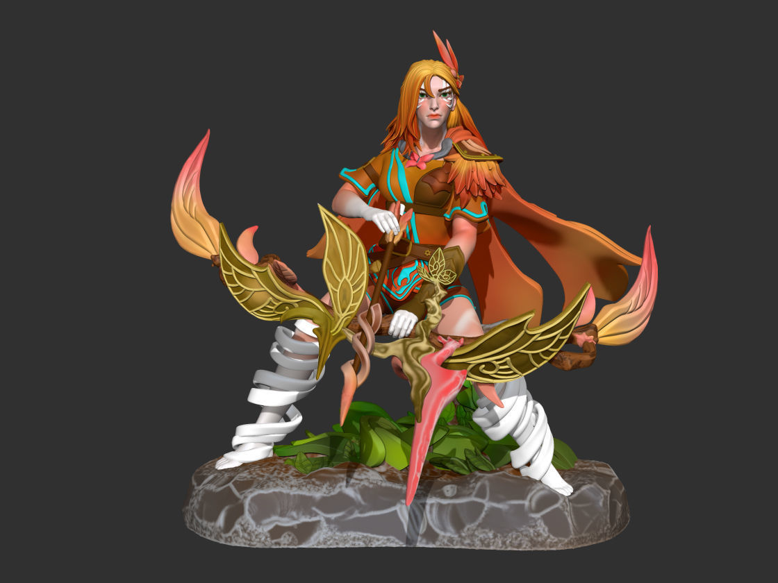 Windranger Dota2 ready for 3D printing 3D print model_8