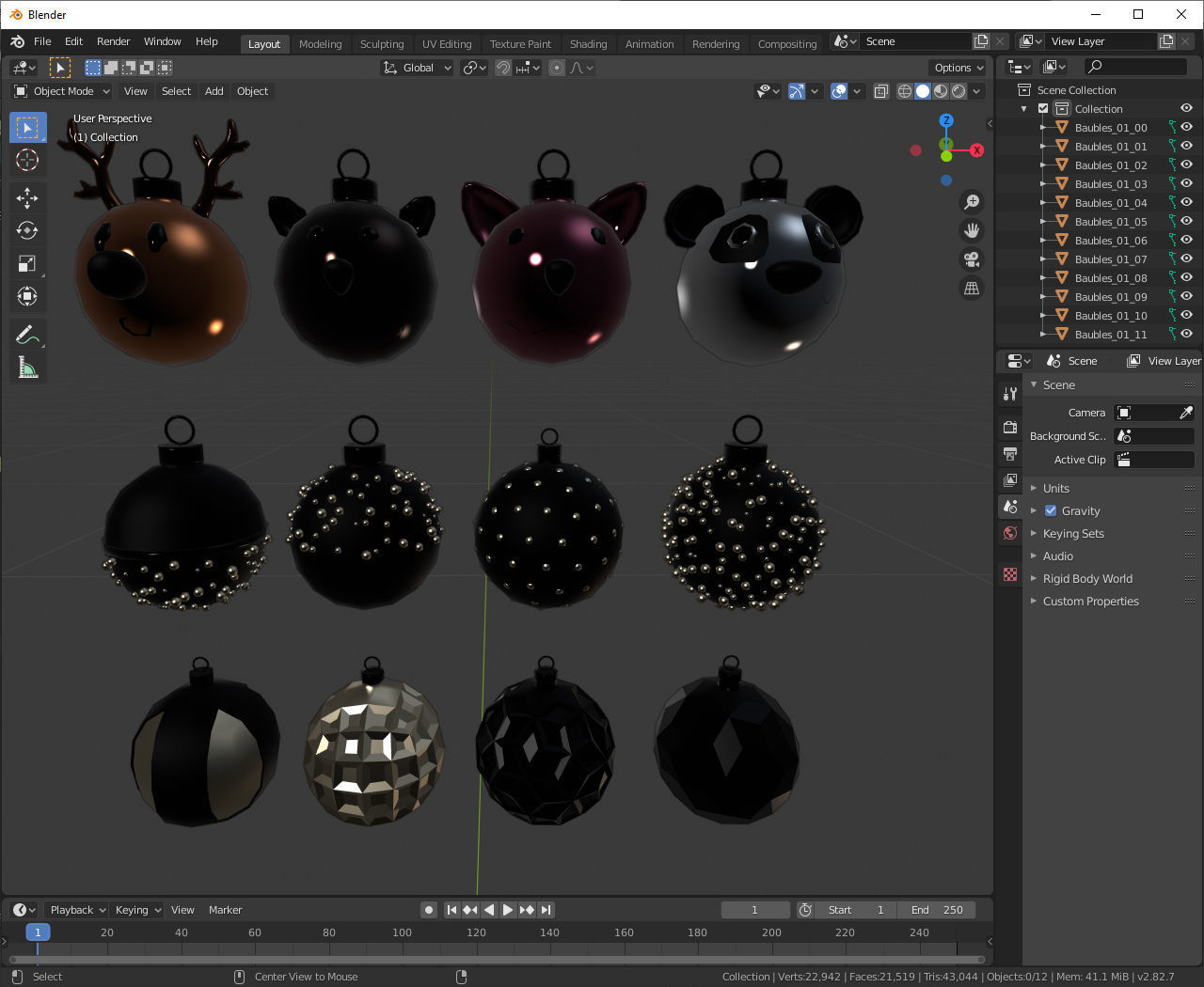 Baubles collection 01 3D model_16