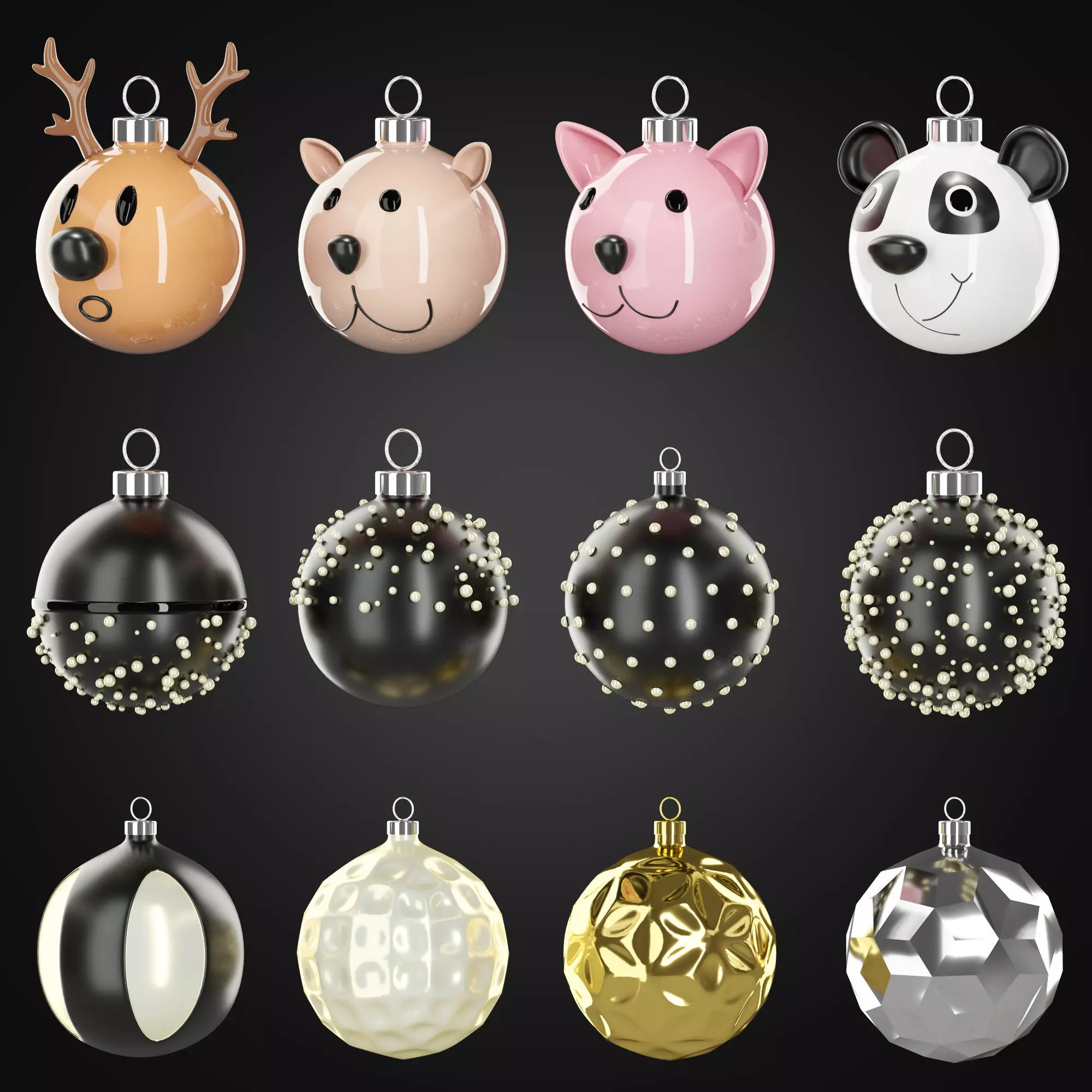 Baubles collection 01 3D model_0