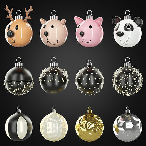 Baubles collection 01 3D model