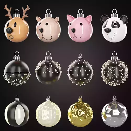 Baubles collection 01 3D model