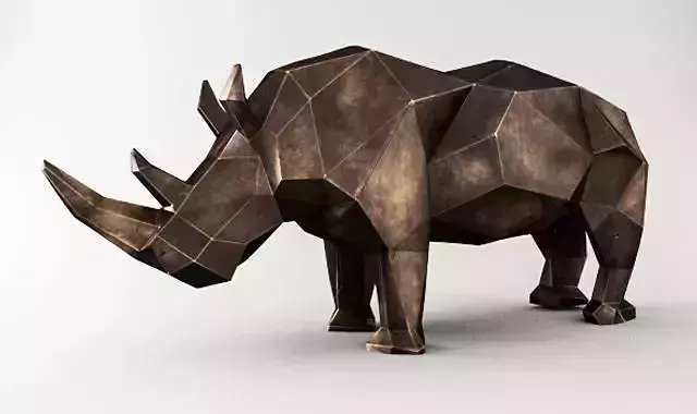 RHINO model made of polygons
