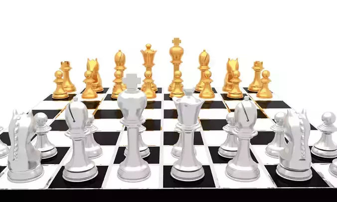 Chess set collection pieces