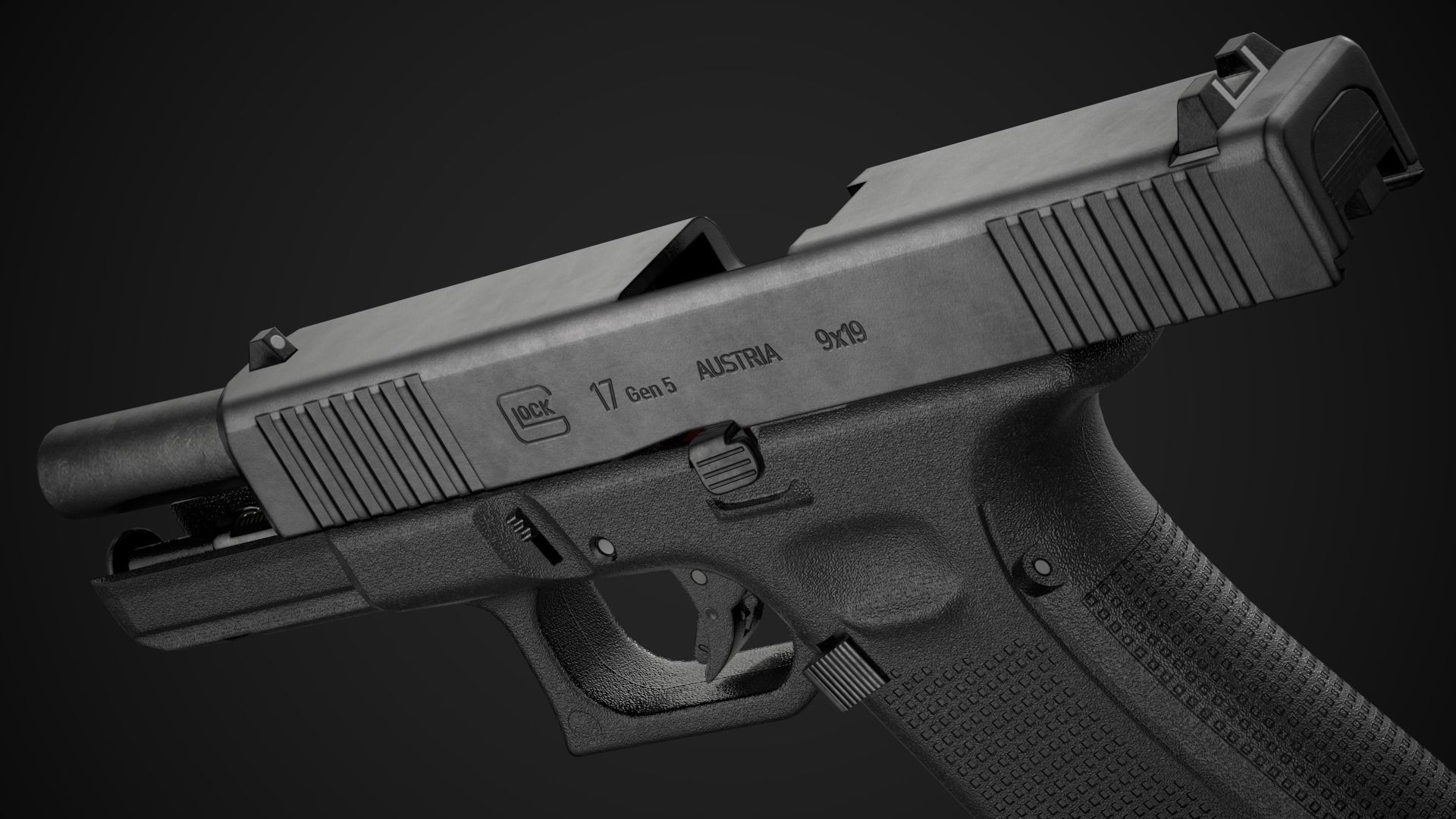 Glock 17 Gen 5 Game Ready Low-poly 3D model_13