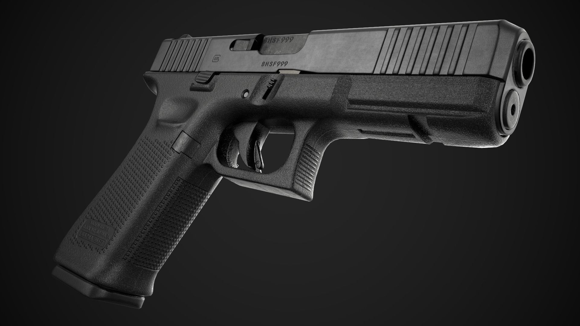Glock 17 Gen 5 Game Ready Low-poly 3D model_9