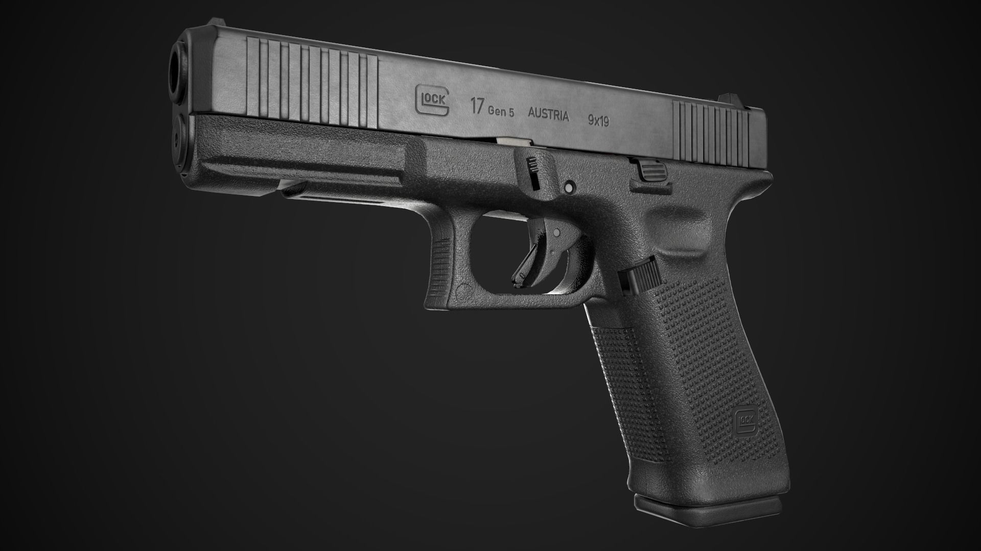 Glock 17 Gen 5 Game Ready Low-poly 3D model_3
