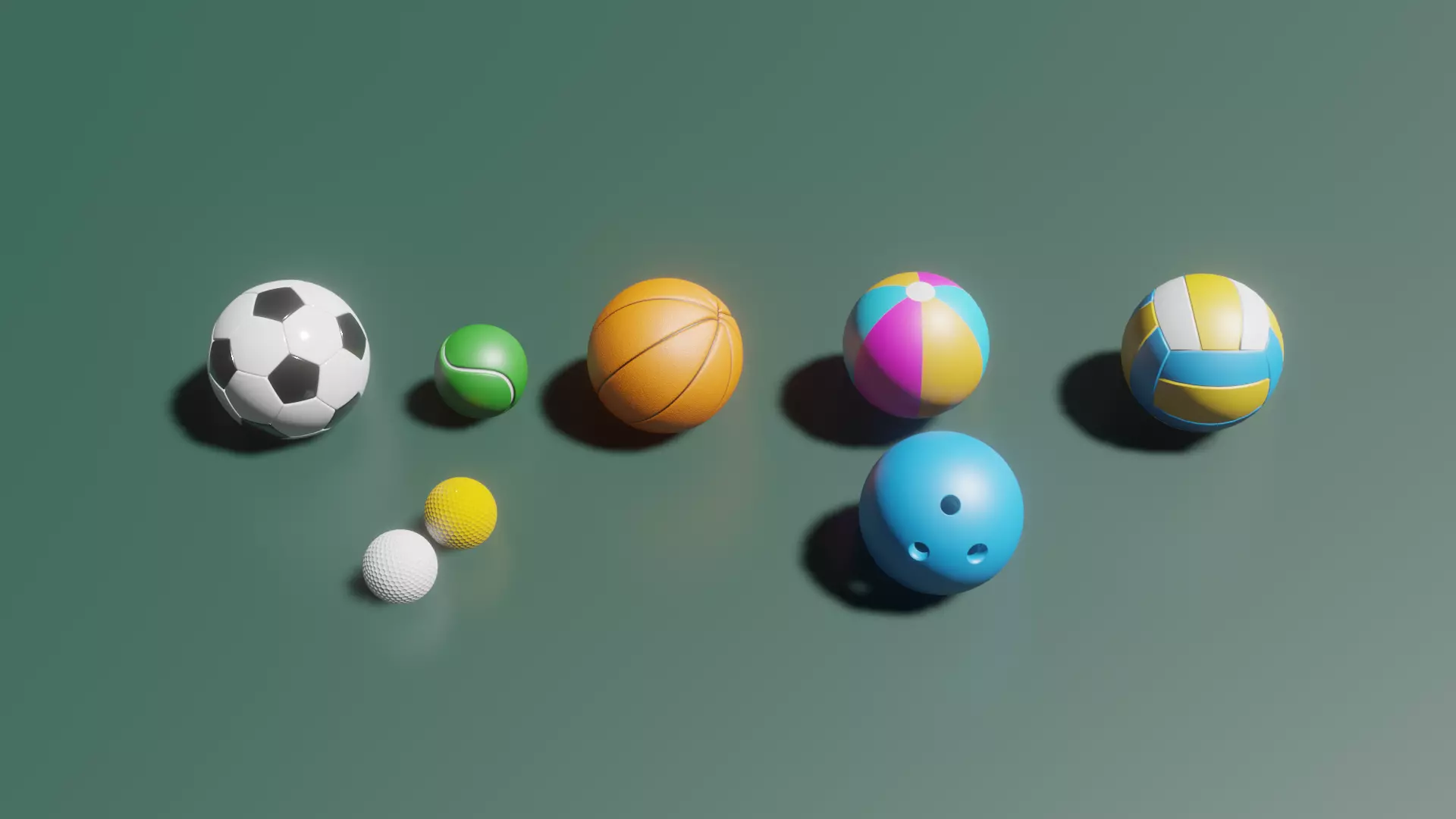 Balls Pack 3D Modelling Low-poly 3D model_0
