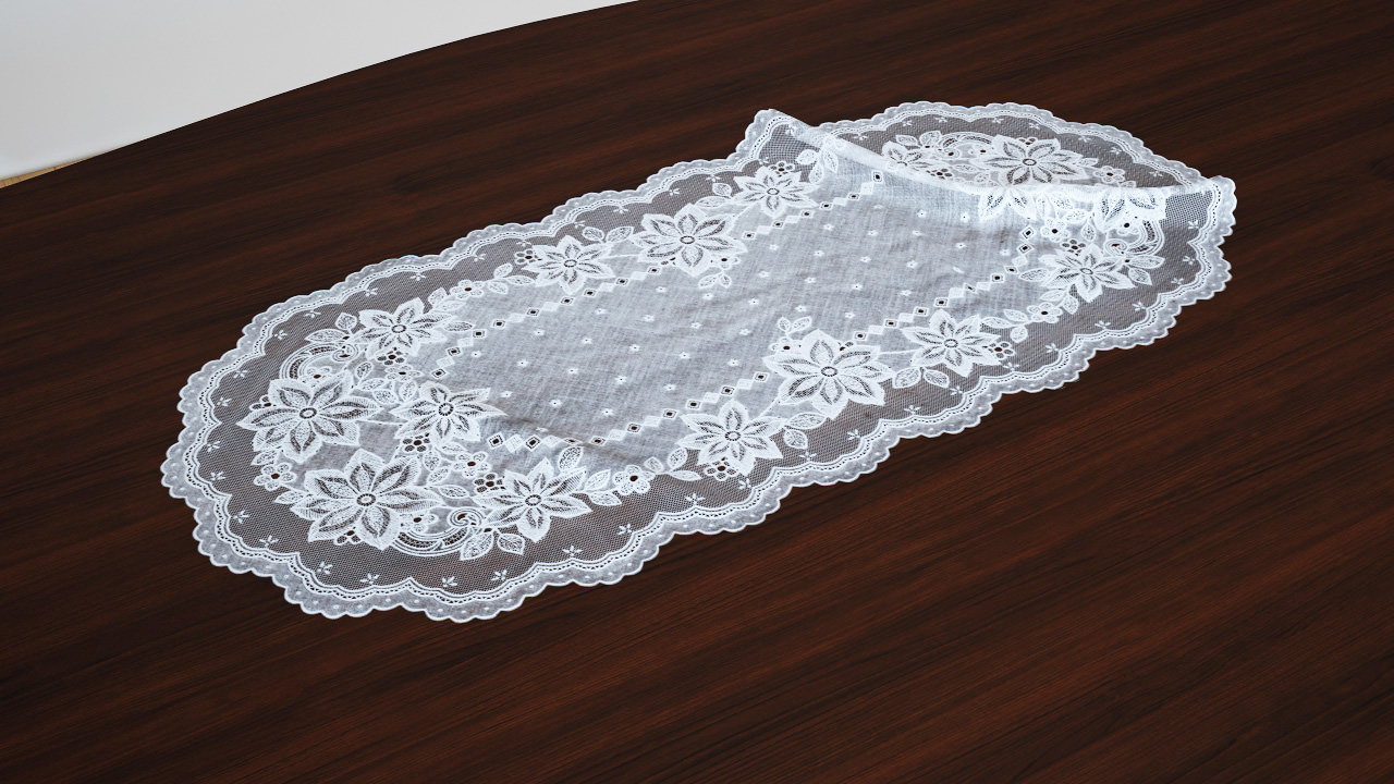 3d model lace doily set 8 items 3D model_3