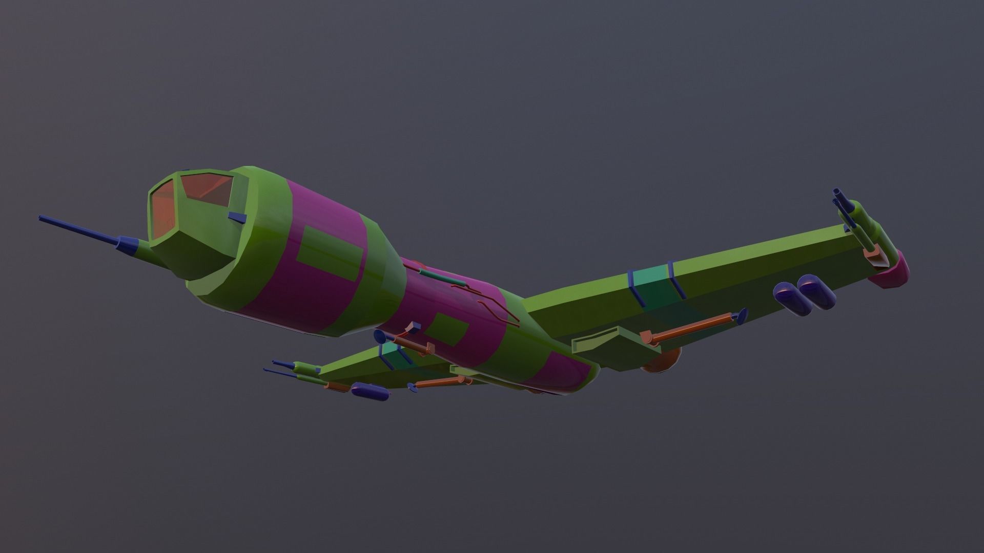 Starship T star wars fighter jet Low-poly 3D model_13