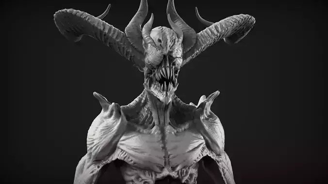 Demon 6 High Poly Sculpt