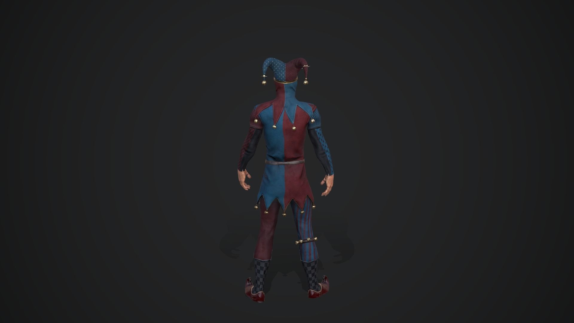 Clown Low-poly 3D model_5