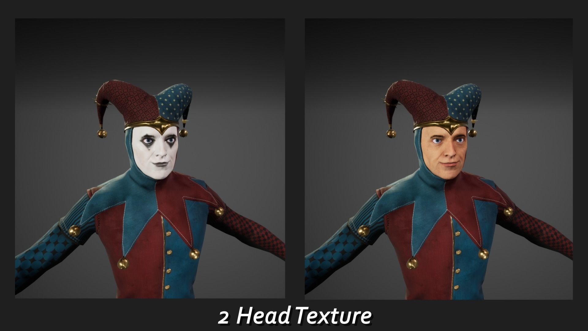 Clown Low-poly 3D model_7