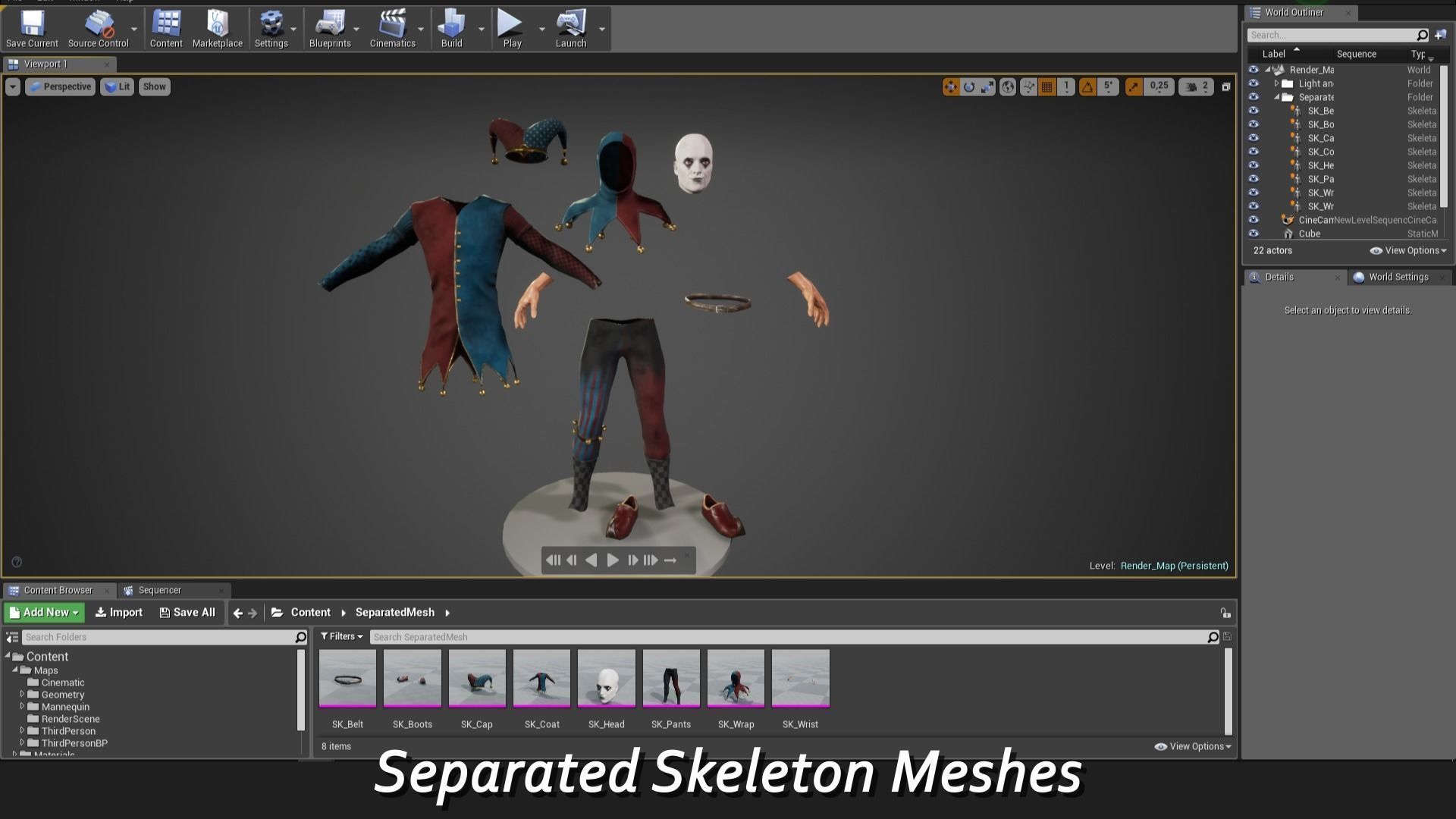Clown Low-poly 3D model_8