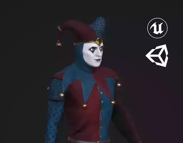 Clown Low-poly 3D model