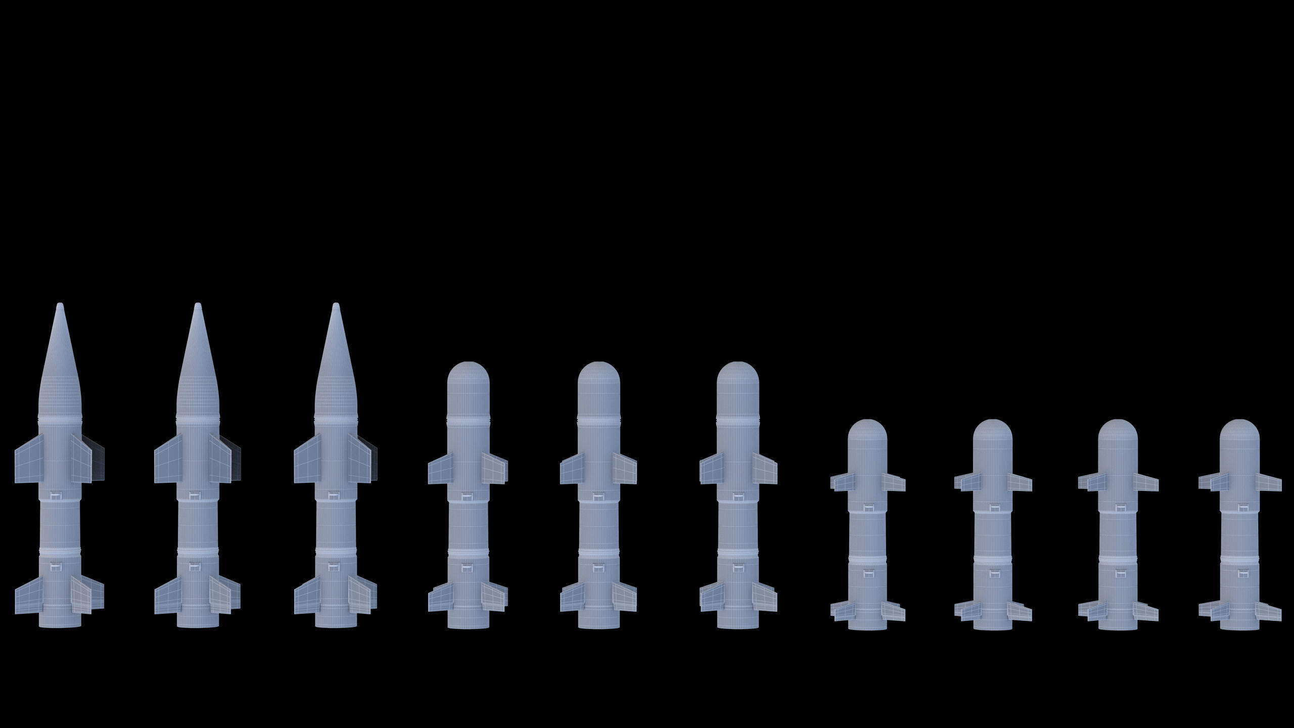 Missile 3d model Low-poly 3D model_12