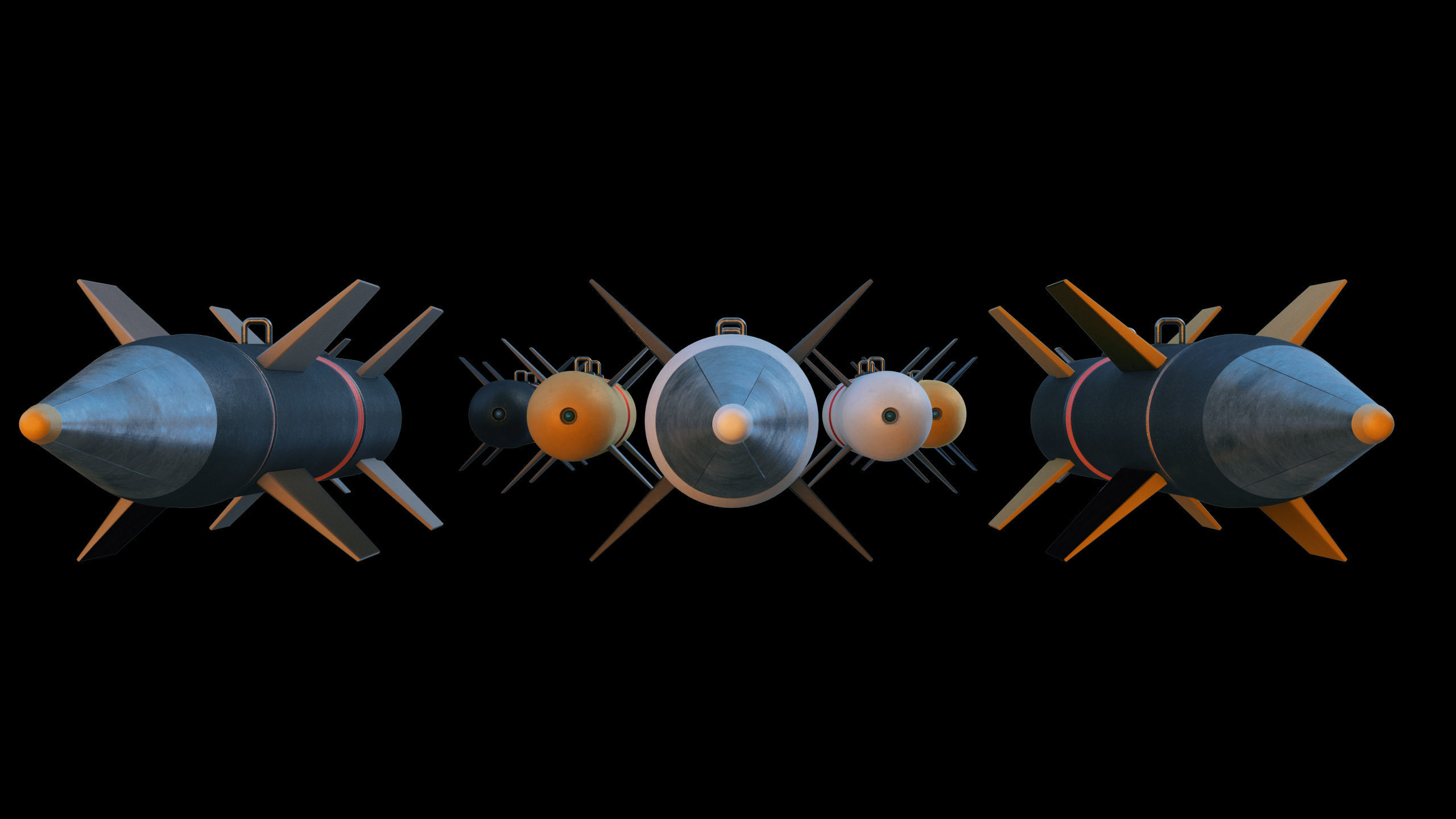 Missile 3d model Low-poly 3D model_7