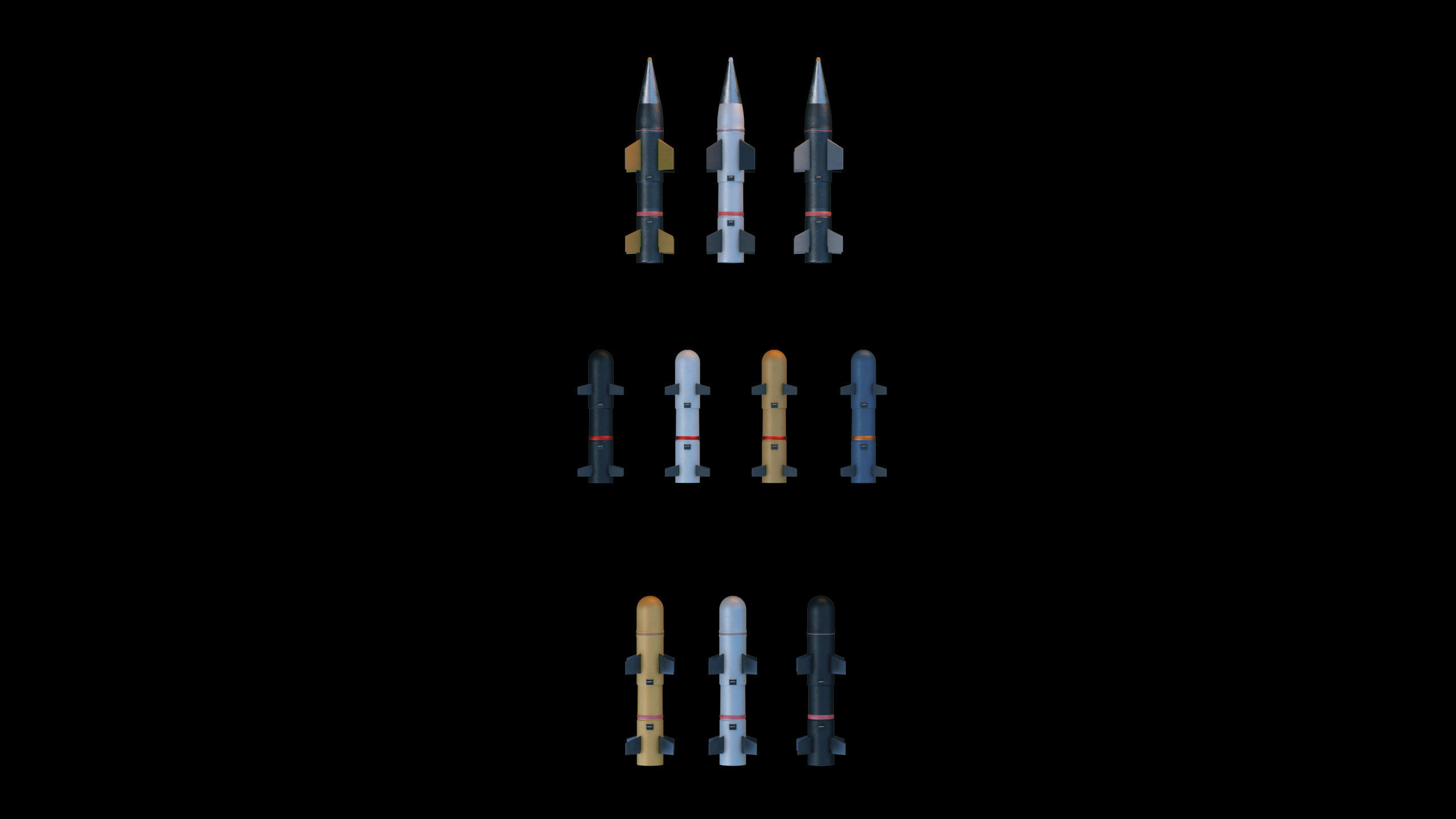 Missile 3d model Low-poly 3D model_10