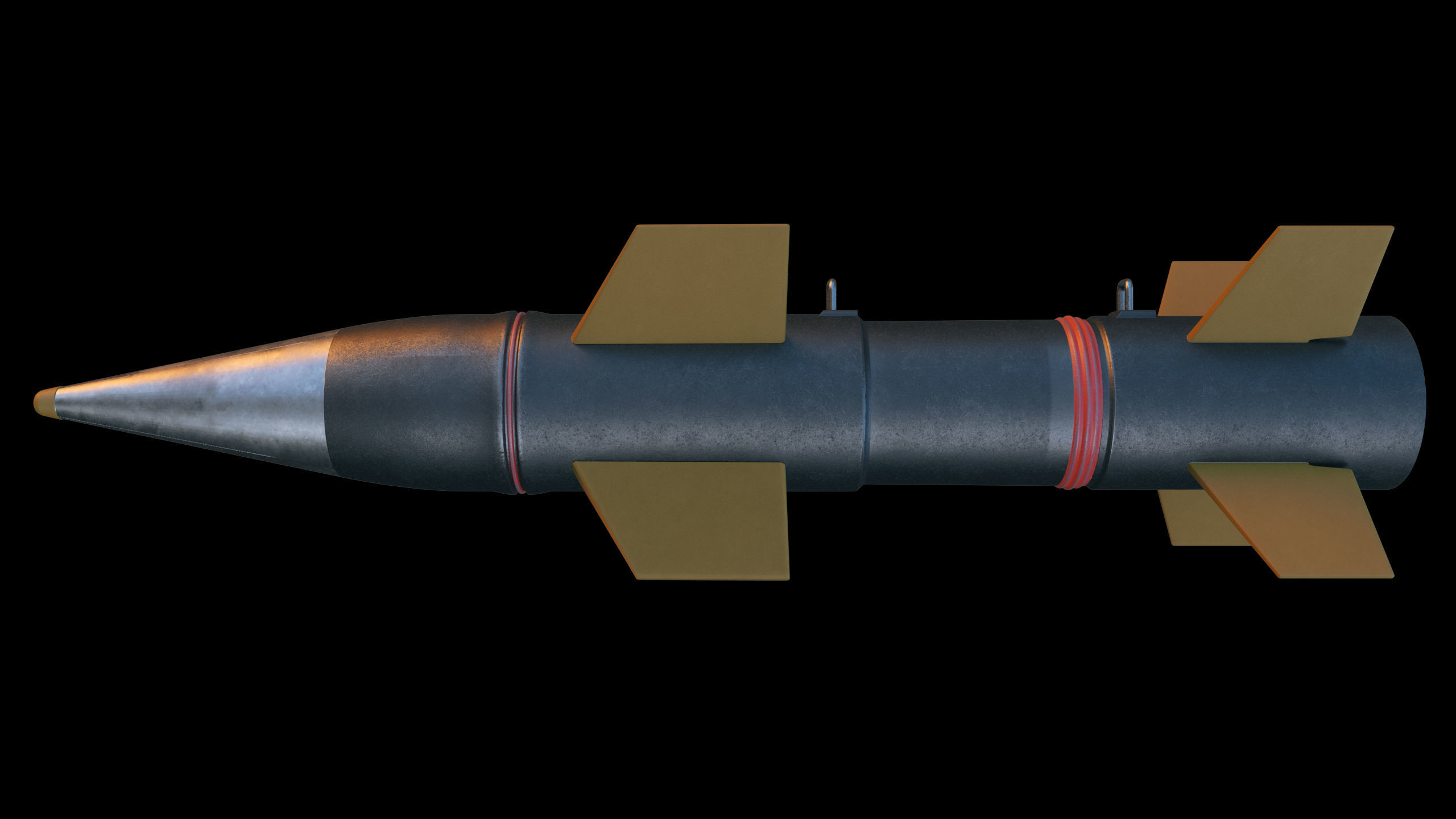 Missile 3d model Low-poly 3D model_1