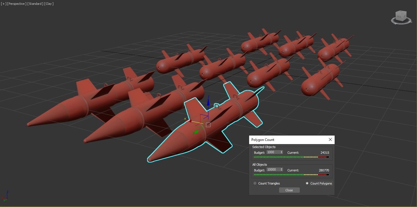 Missile 3d model Low-poly 3D model_14