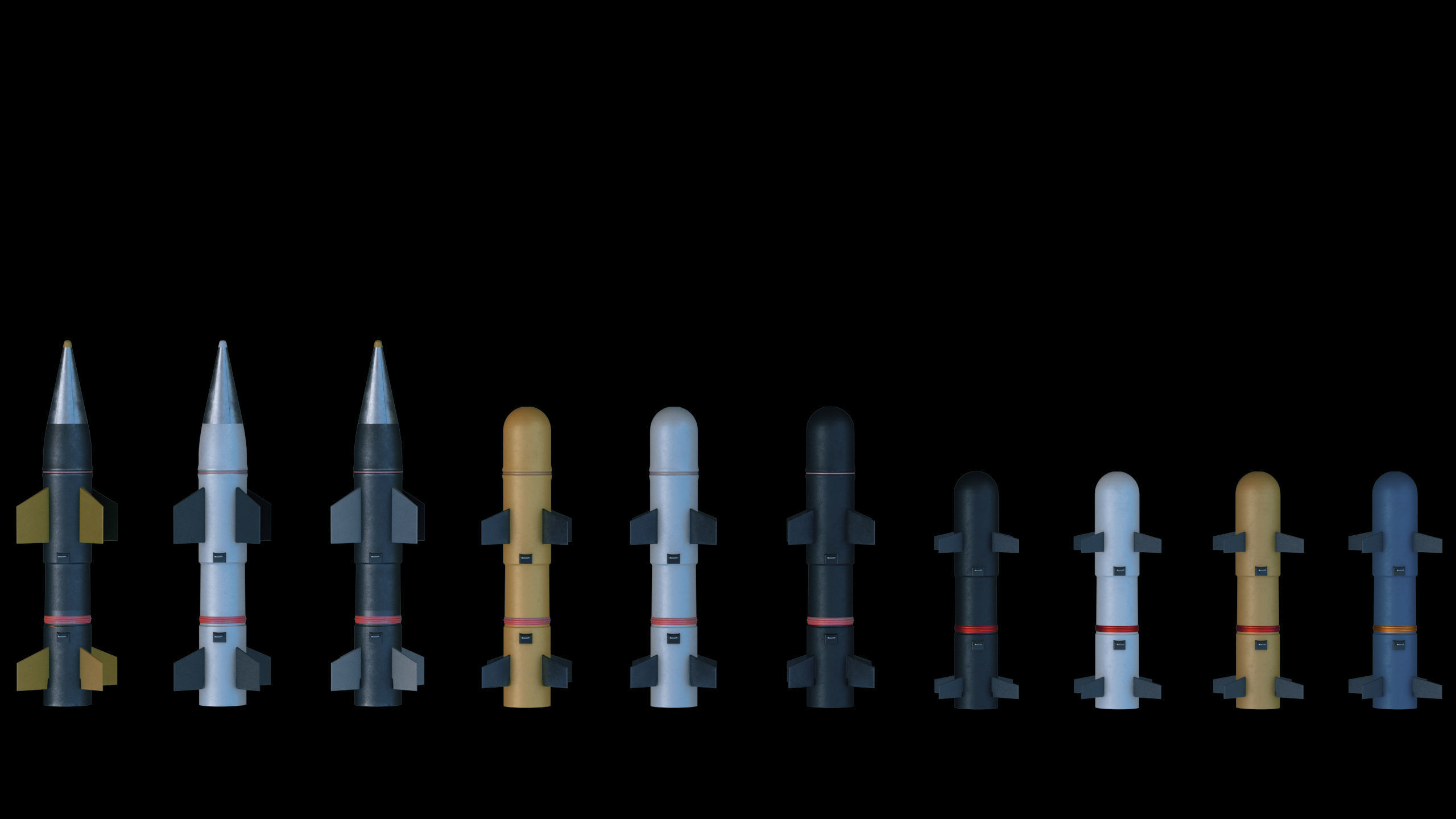 Missile 3d model Low-poly 3D model_11