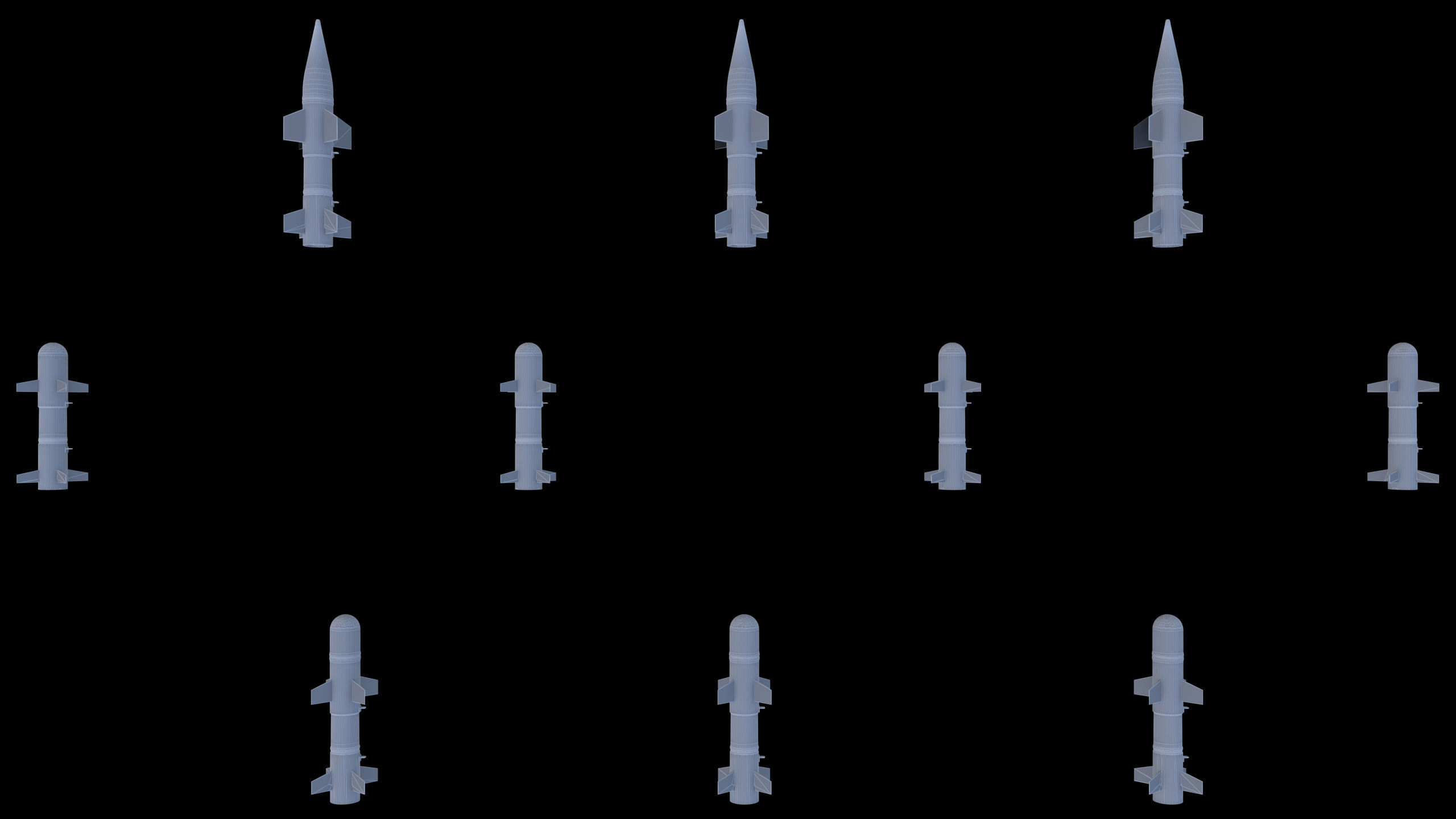 Missile 3d model Low-poly 3D model_13