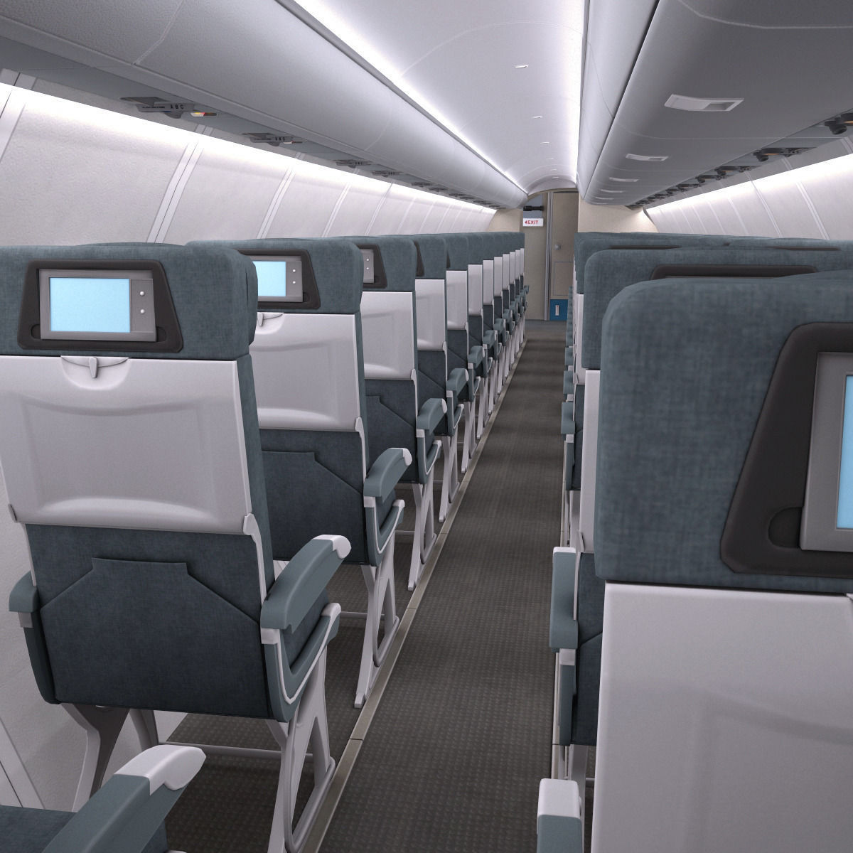 Embraer 145  Low-poly 3D model_9