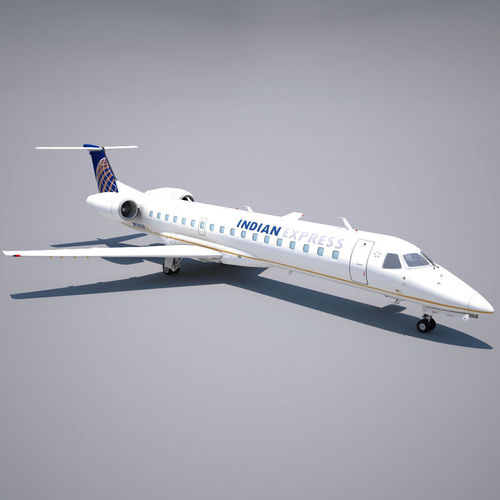 Embraer 145  Low-poly 3D model