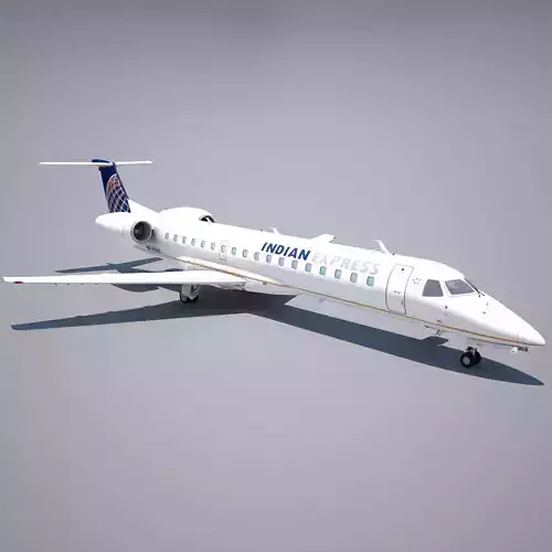 Embraer 145  Low-poly 3D model