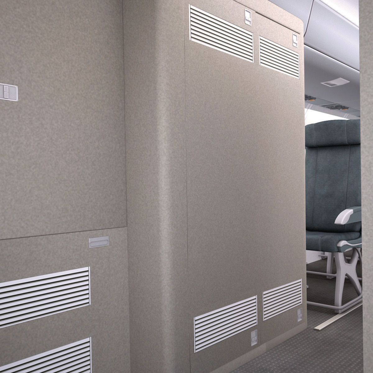 Embraer 145  Low-poly 3D model_12