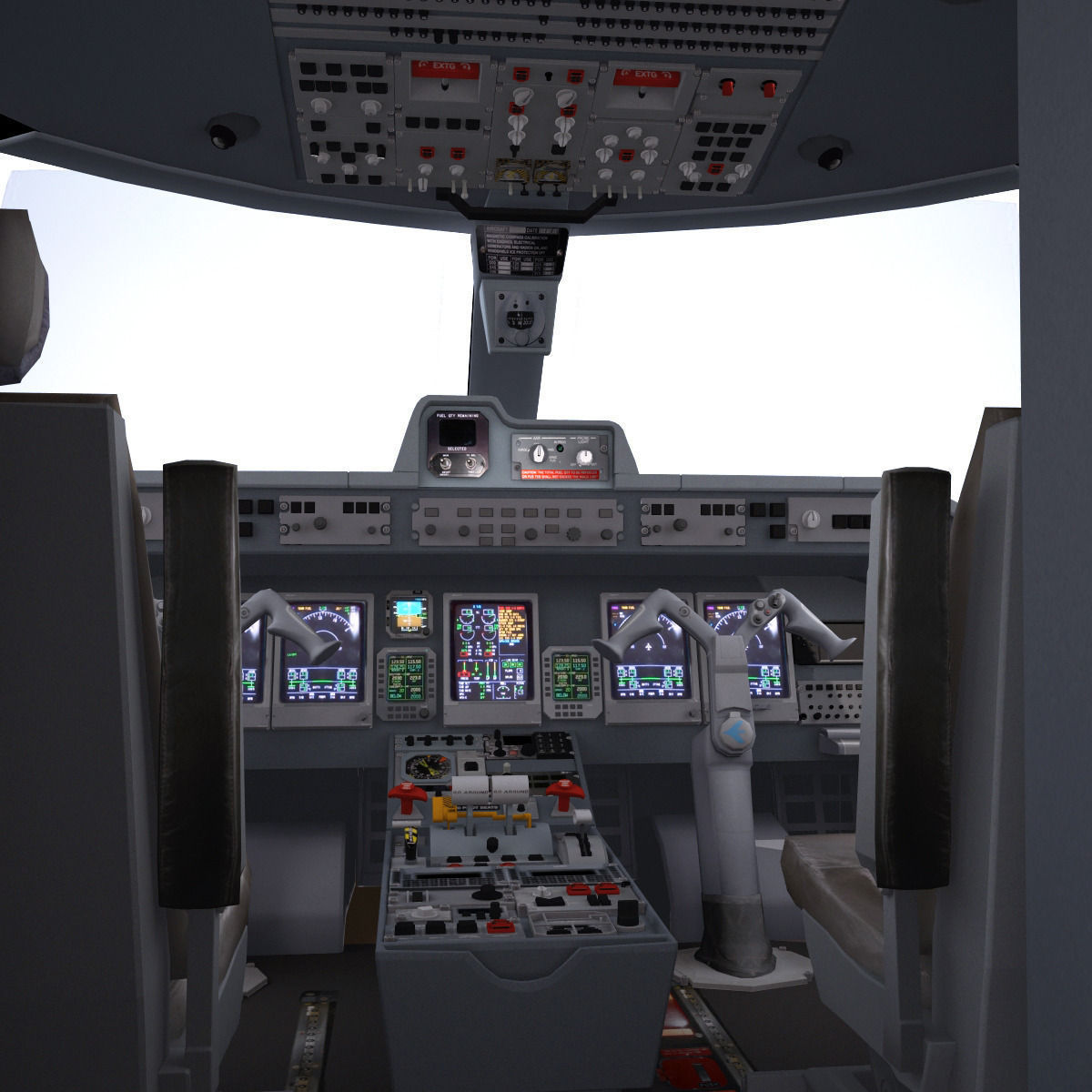 Embraer 145  Low-poly 3D model_10