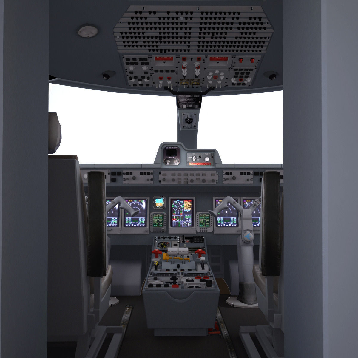 Embraer 145  Low-poly 3D model_13