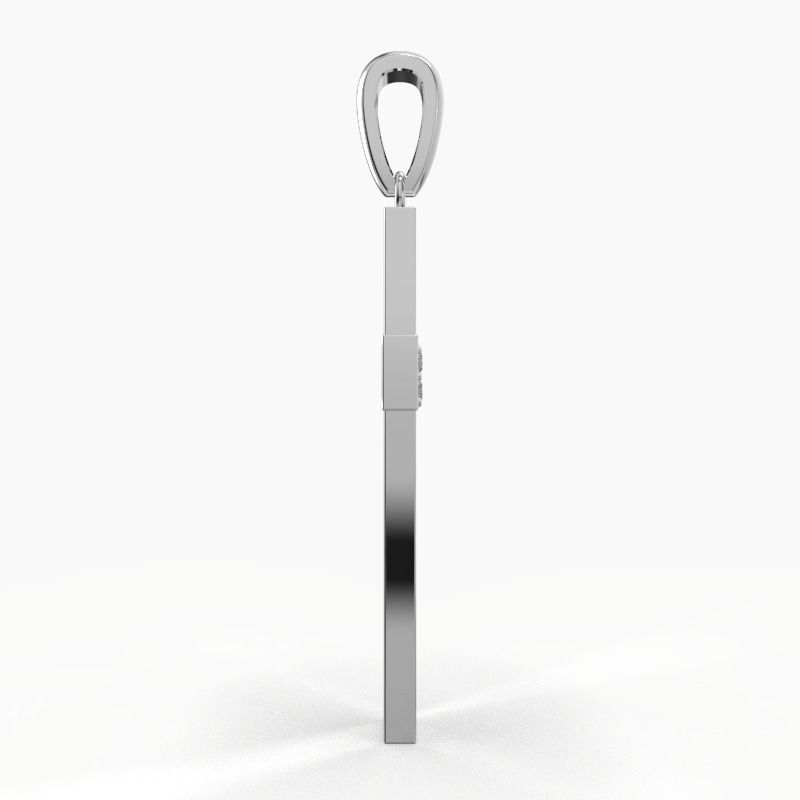 JESUS CROSS DIAMOND PENDANT 3D print model_15