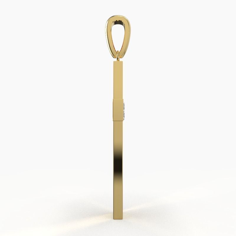 JESUS CROSS DIAMOND PENDANT 3D print model_3