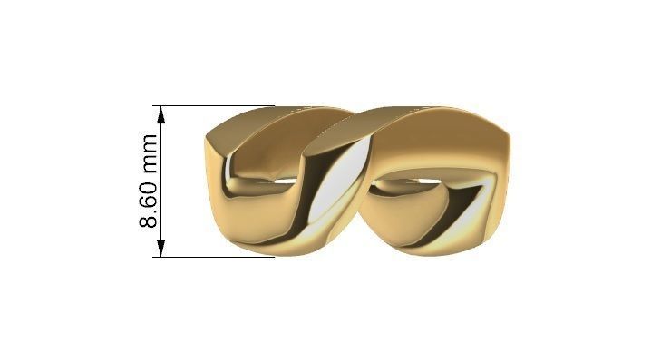 18 MM CUBAN SQUARE LINK CHAIN 500 GR 20 INCH 14K 3D print model_4