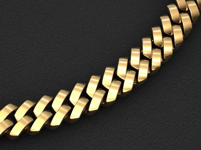 18 MM CUBAN SQUARE LINK CHAIN 500 GR 20 INCH 14K 3D print model_2