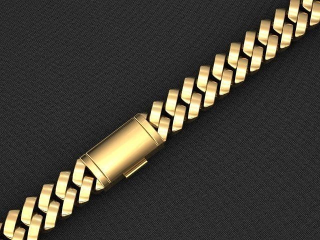 18 MM CUBAN SQUARE LINK CHAIN 500 GR 20 INCH 14K 3D print model