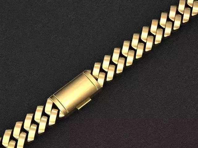 18 MM CUBAN SQUARE LINK CHAIN 500 GR 20 INCH 14K 3D print model